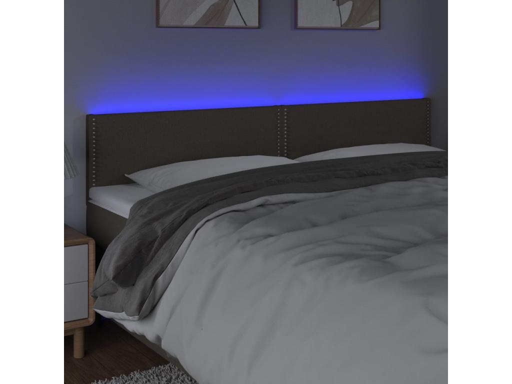 Doucezen LED Headboard 200x5x78/88 cm Fabric