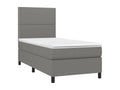 Doucezen bed base and mattress with LED lighting, dark grey, 100x200 cm