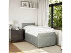 Doucezen bed base and mattress, light grey, 90x190 cm, velvet