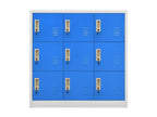 5-piece locker cabinets, light grey and blue, 90x45x92.5 cm, steel