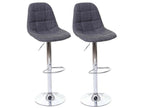 2x Doucezen-A67 bar stools/counter chairs - grey fabric