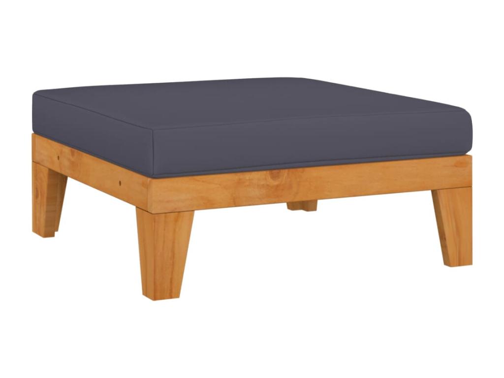 7-piece garden furniture set with cushions, solid wood.