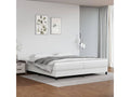 Doucezen bed base with white 200x200cm faux leather mattress