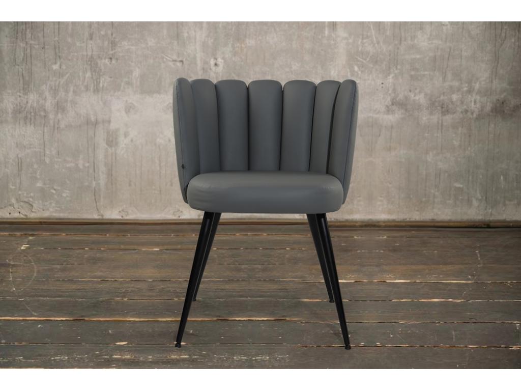 Chair - Grey faux leather - Doucezen