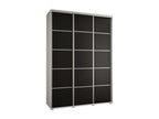 Doucezen 4-Door Sliding Wardrobe 235.2/180/60 3 Doors White/Black/Silver
