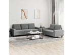 2-piece sofa set in dark grey fabric