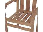 Stackable garden chairs, 4 pieces, solid teak wood