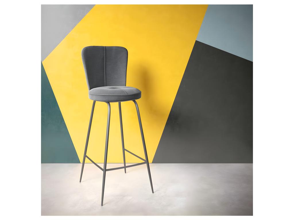 Doucezen Bar Stools, Fabric/Metal, Yellow - Doucezen