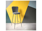 Doucezen Bar Stools, Fabric/Metal, Yellow - Doucezen
