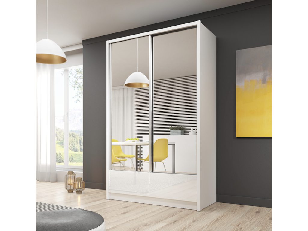 Doucezen II Wardrobe 134x214x62 cm - White