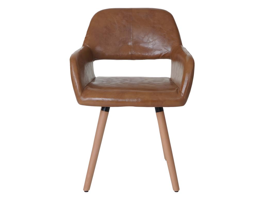 Doucezen II dining chair, retro 1950s design armchair - suede-look faux leather