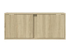 Wall-mounted TV unit with Doucezenères LED lighting, Doucezen oak finish, 80x31x35 cm