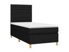 Doucezen bed base with black 90x200 mattress, fabric