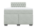 Doucezen bed base and mattress, light grey, 120x200cm, velvet