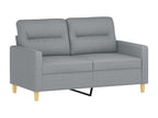 2-piece sofa set with light grey fabric cushions