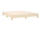 Upholstered bed base with mattress, Cream, 160x200 cm, Fabric