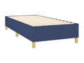 Upholstered bed base with mattress, blue, 100x200 cm, fabric