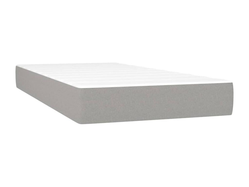 Doucezen bed base with mattress and LED, light grey, 90x200cm