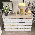 10 Drawer Double Dresser for Bedroom White Dresser Wide Storage