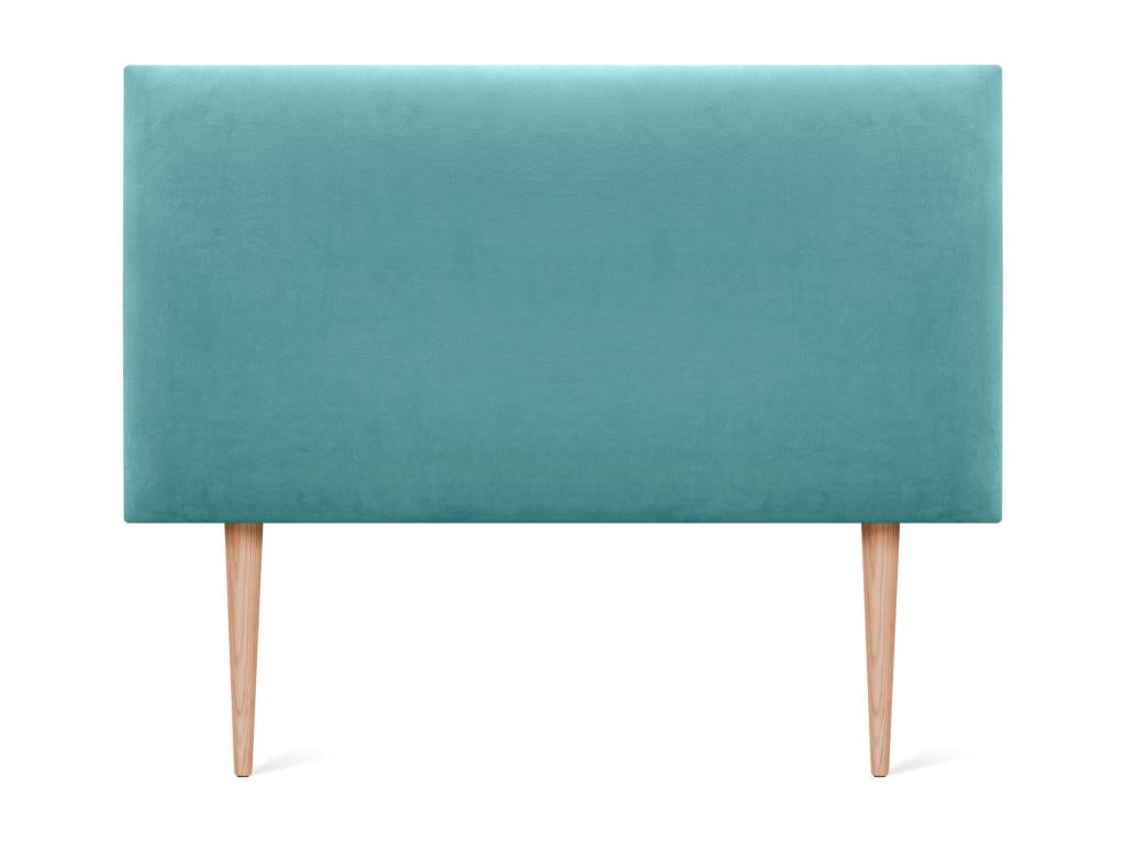 Meublita Smooth Velvet Headboard 90x105 with Bed Legs 80/90 - Turquoise