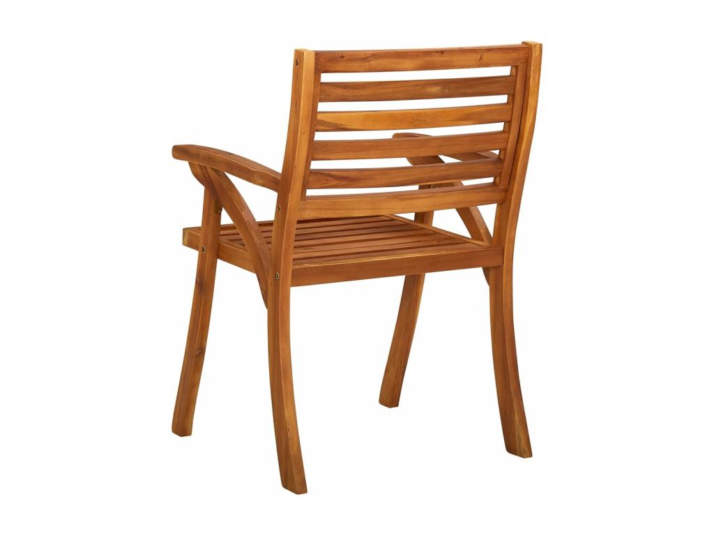 Garden chairs with cushions, 4 pieces, solid teak wood