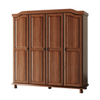 Palace Imports 100% Solid Wood Kyle 4-Door Wardrobe Armoire with Solid Wood or Mirrored Doors