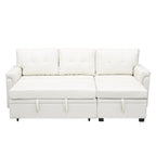Convertible Reversible Sectional Sofa with Pull-Out Sleeper Bed, Hidden Storage Chaise, and Durable Legs