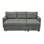 Reversible Sectional Sofa with Pull-Out Sleeper Bed, Hidden Storage Chaise, Durable Legs,