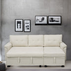 Reversible Sectional Sofa with Pull-Out Sleeper Bed, Hidden Storage Chaise, Durable Legs,