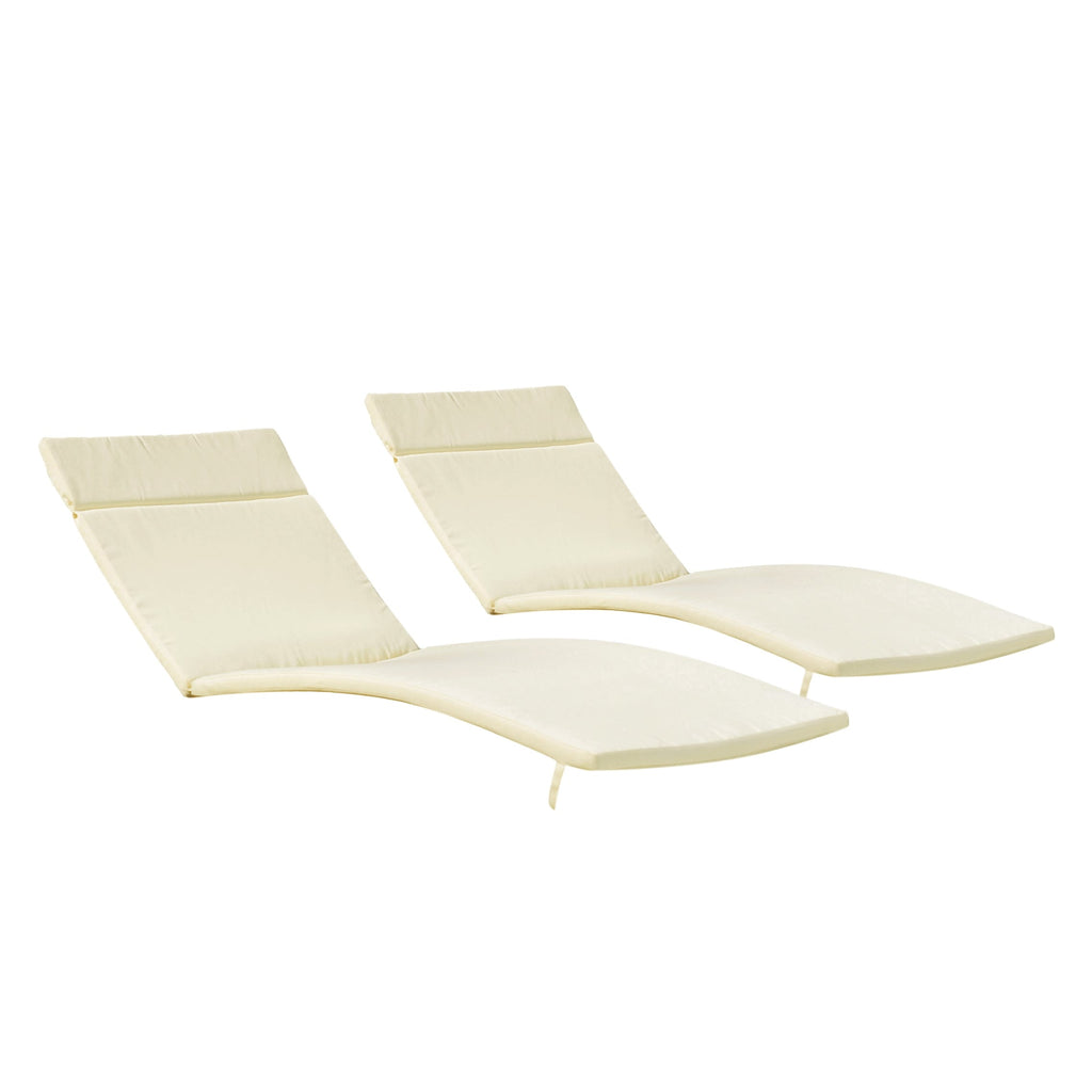 Salem Outdoor Cushion Set for Chaise Lounge - Cushions only (Set of 2) by Christopher Knight Home - 79.25L x 27.50W x 1.50H