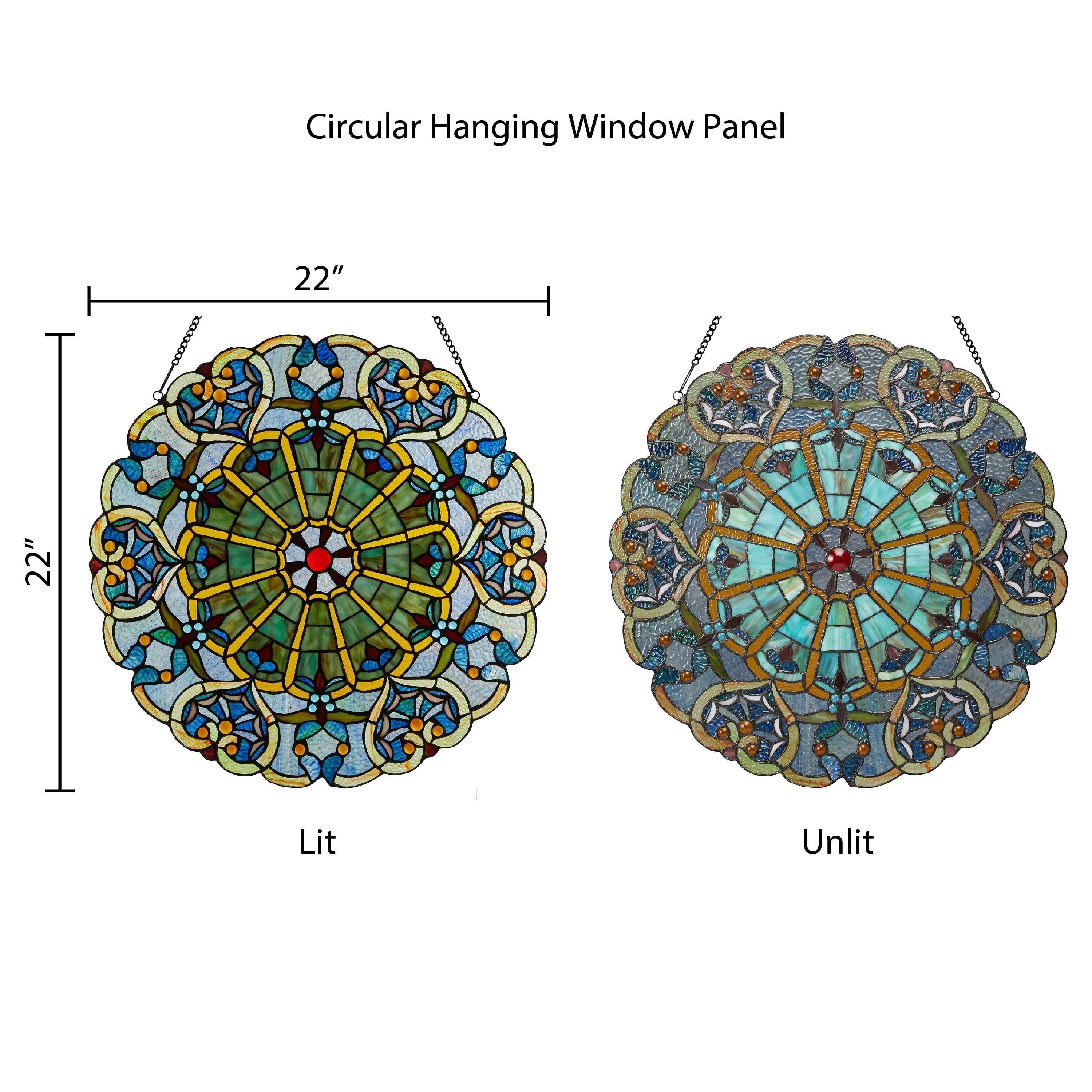 22 H Victorian Stained Glass Window Panel by River of Goods