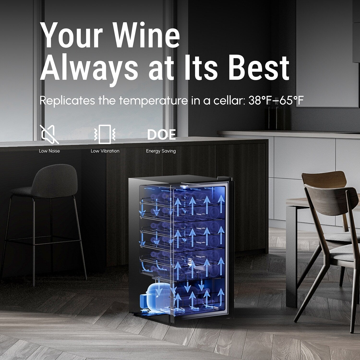 17 Inch 28 Bottle Wine/Beverage Fridge, Stainless Steel Wine Cooler for Home & Commercial Use