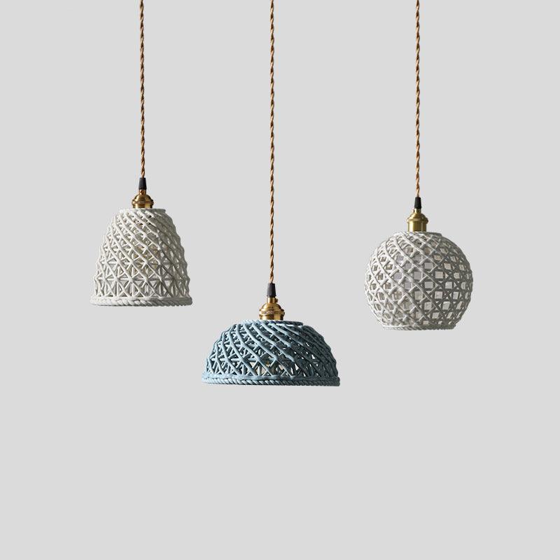 YUKO｜Japanese Style Ceramic Hollow Pendant Light