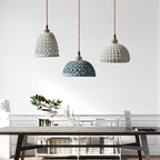 YUKO｜Japanese Style Ceramic Hollow Pendant Light