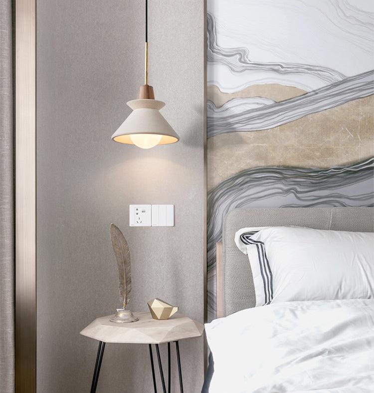 MICHIO | Lightweight Cement Teacup Shade Pendant Light