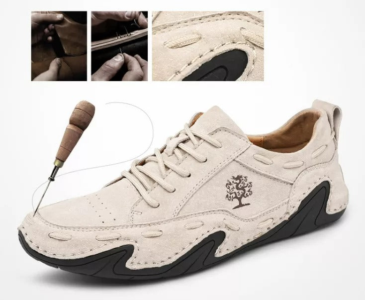 Men's Handmade Leather Soft Casual Sports Shoes