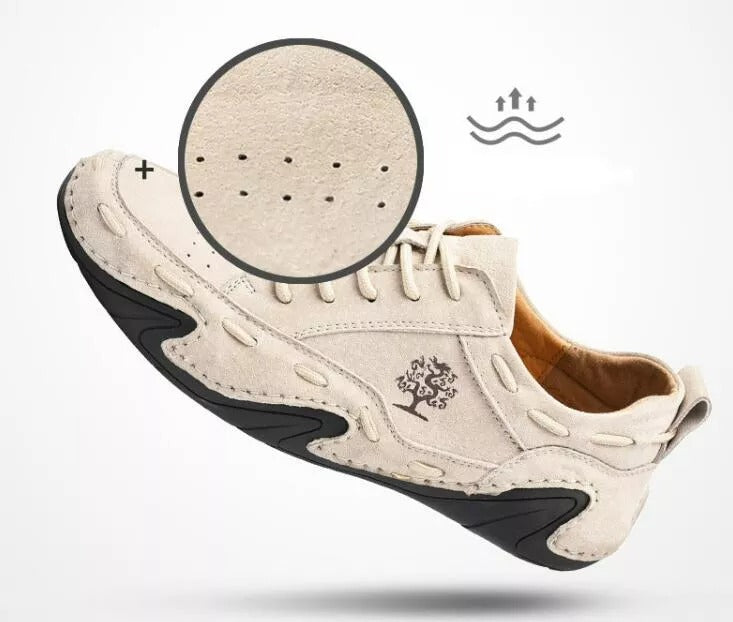 Men's Handmade Leather Soft Casual Sports Shoes